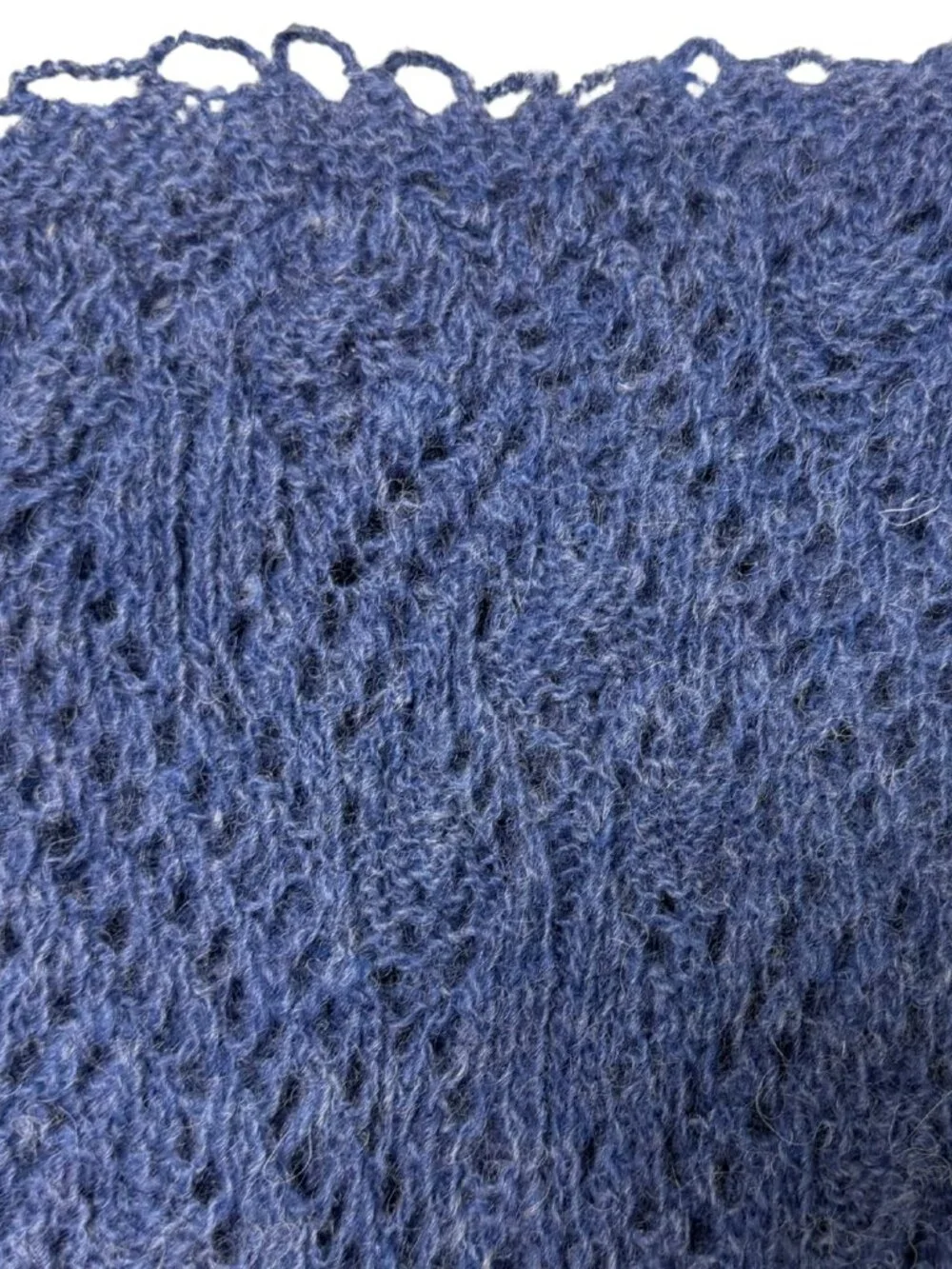 Varma Women's Icelandic Wool Chunky Knit Scarf Blue